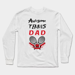 US Open Tennis Dad Racket and Ball Long Sleeve T-Shirt